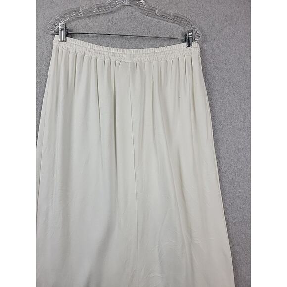 Bechamel 100% Cotton White Floral Embroidered Pull On Maxi Skirt Women's Large - Picture 7 of 10